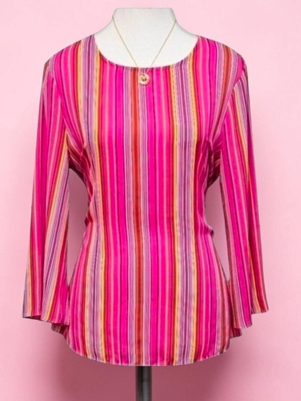 WORTHINGTON | WIDE RIBBON BACK BOW BELL SLEEVE BOUSE